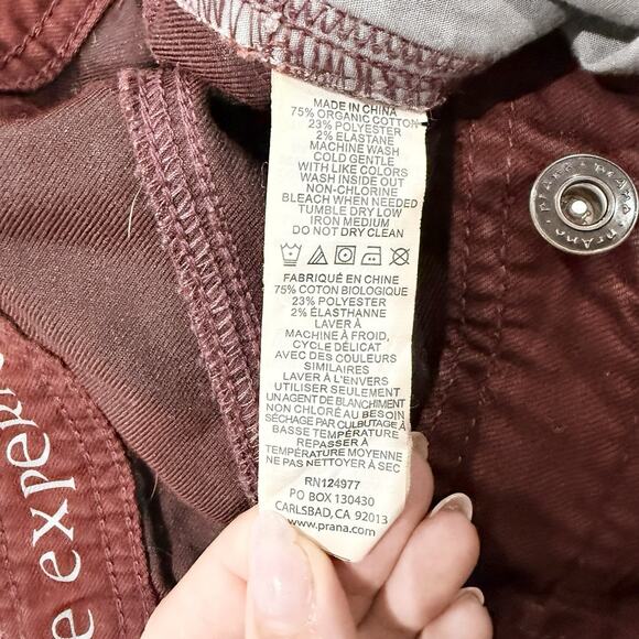 Prana Men’s Slim Fit Burgundy Jeans Pants Size 34x30 24747 - Picture 6 of 6